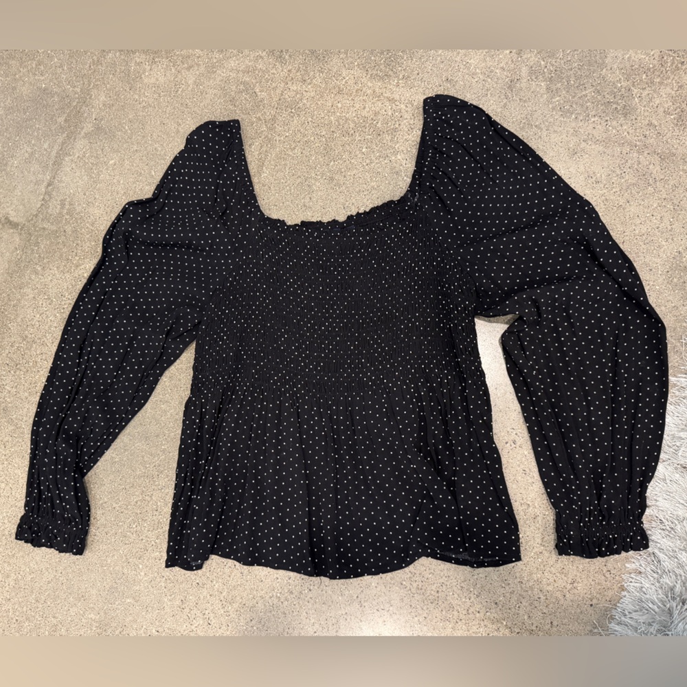 GAP Black and White Polka Dot Top
